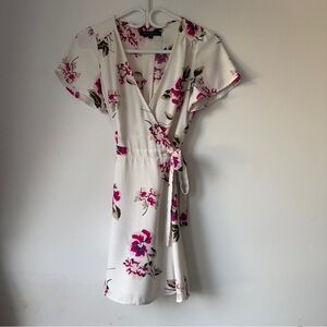 Dynamite Floral Wrap Summer Dress